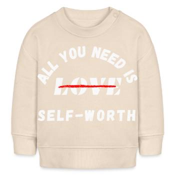 All You Need Is Self-Worth – Mental Health - Baby Sweatshirt by Stanley/Stella - soft Ecru - Front