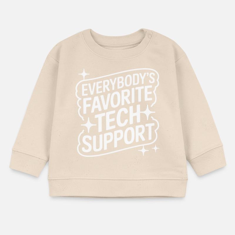 Technischer Support Computerfreak Nerd Baby Organic Sweatshirt Baby Changer von Stanley/Stella