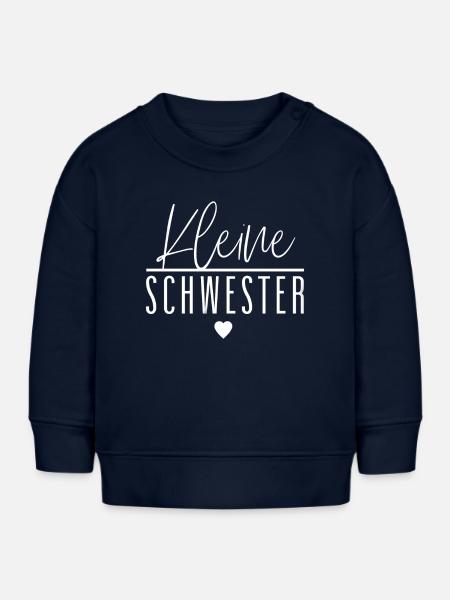 Kleine Schwester - Baby Organic Sweatshirt Baby Changer von Stanley/Stella - Navy