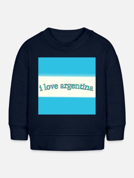 Ich liebe Argentinien - Baby Organic Sweatshirt Baby Changer von Stanley/Stella - Navy