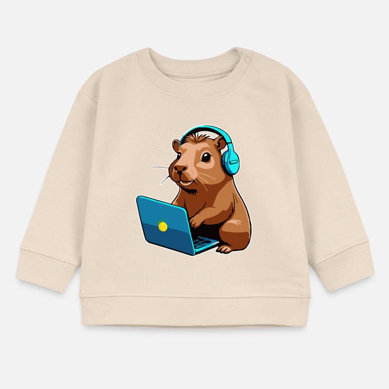 Capybara Programmierer Coder Computer Baby Organic Sweatshirt Baby Changer von Stanley/Stella