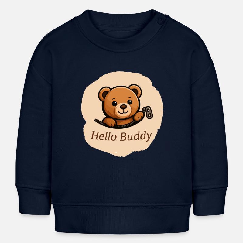 Teddy Buddy - Sweat bébé bio Stanley/Stella - bleu marine