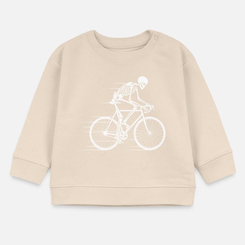Skeleton Cyclist in Motion Baby Sweatshirt by Stanley/Stella