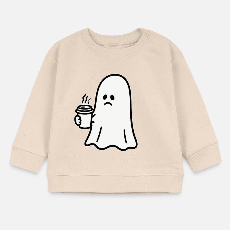 Geist Kaffee Halloween Süßes oder Saures Baby Organic Sweatshirt Baby Changer von Stanley/Stella