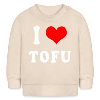 Ich liebe Tofu - Baby Organic Sweatshirt Baby Changer von Stanley/Stella - Natur - Vorne