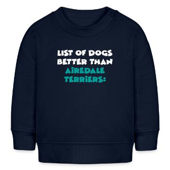 Airedale Terrier - Baby Sweatshirt by Stanley/Stella - navy - Front