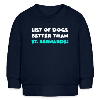 St. Bernard Bernhardiner - Baby Sweatshirt by Stanley/Stella - navy - Front