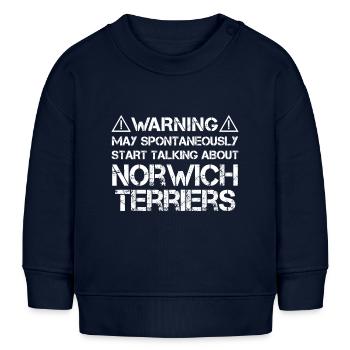 Norwich Terrier - Baby Sweatshirt by Stanley/Stella - navy - Front
