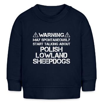 Polish Lowland Sheepdog Polski Owczarek Nizinny - Baby Organic Sweatshirt Baby Changer von Stanley/Stella - Navy - Vorne