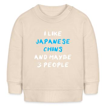 Japanese Chin - Baby Organic Sweatshirt Baby Changer von Stanley/Stella - Natur - Vorne