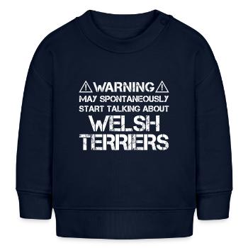 Welsh Terrier - Baby Sweatshirt by Stanley/Stella - navy - Front