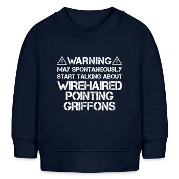Wirehaired Pointing Griffon - Baby Organic Sweatshirt Baby Changer von Stanley/Stella - Navy - Vorne