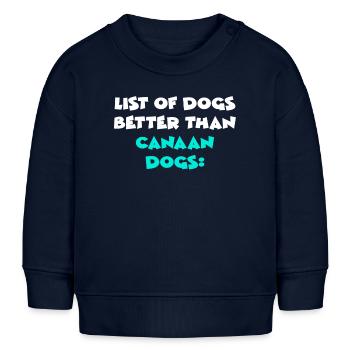 Canaan Chien Kanaan-Hund - Sweat bébé bio Stanley/Stella - bleu marine - Devant