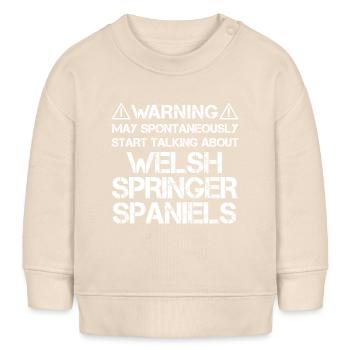 Welsh Springer Spaniel - Baby Organic Sweatshirt Baby Changer von Stanley/Stella - Natur - Vorne