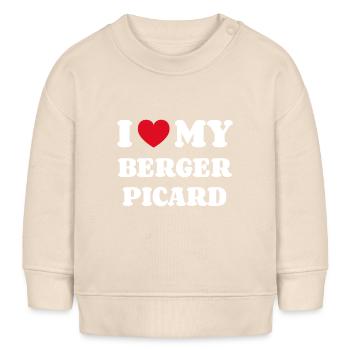 Berger Picard Berger de Picardie Hundebesitzer - Baby Organic Sweatshirt Baby Changer von Stanley/Stella - Natur - Vorne