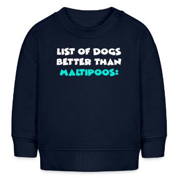 Maltipoo - Baby Organic Sweatshirt Baby Changer von Stanley/Stella - Navy - Vorne