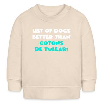 Coton de Tuléar - Sweat bébé bio Stanley/Stella - écru doux - Devant