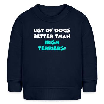 Irish Terrier Irischer Terrier - Baby Sweatshirt by Stanley/Stella - navy - Front
