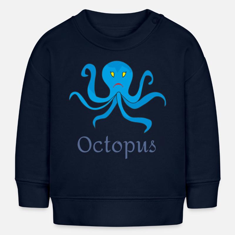 Pieuvre - Sweat bébé bio Stanley/Stella - bleu marine