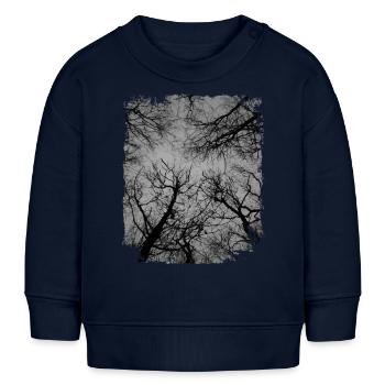 Forêt sombre, Bois sombres, Amoureux de la nature - Sweat bébé bio Stanley/Stella - bleu marine - Devant