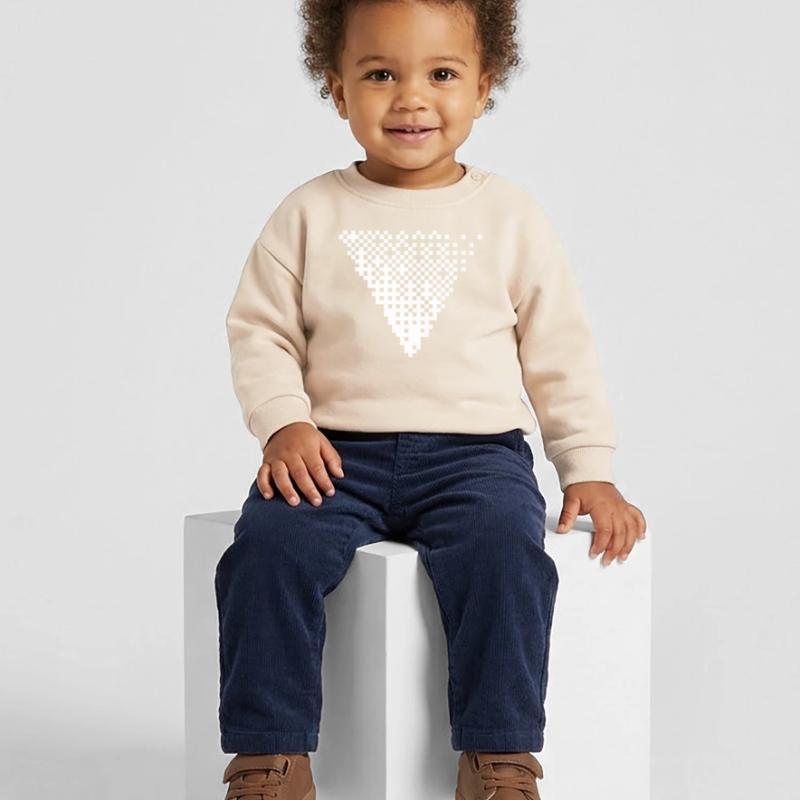 Triangular Halftone Pixel Grid Baby Sweatshirt by Stanley/Stella