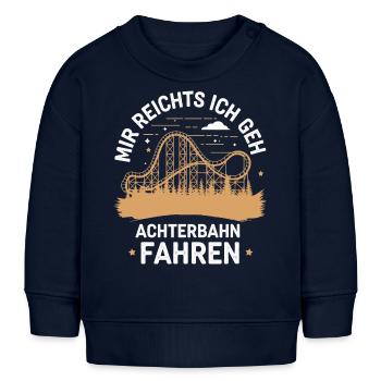 Achterbahn Freizeitpark Roller Coaster - Baby Organic Sweatshirt Baby Changer von Stanley/Stella - Navy - Vorne