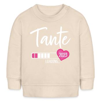 Tante Loading 2023 Herz Nichte Mädchen - Baby Organic Sweatshirt Baby Changer von Stanley/Stella - Natur - Vorne