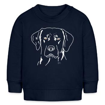 Labrador - Baby Organic Sweatshirt Baby Changer von Stanley/Stella - Navy - Vorne