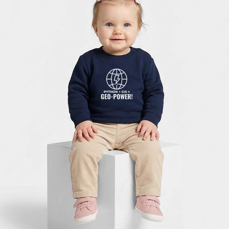 Python GIS Geo-Power Programmierung Geospatial Baby Organic Sweatshirt Baby Changer von Stanley/Stella