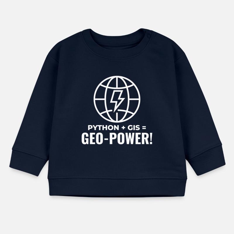 Python GIS Geo-Power Programming Geospatial Baby Sweatshirt by Stanley/Stella