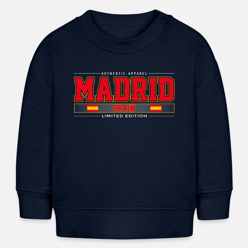 Madrid - Sweat bébé bio Stanley/Stella - bleu marine