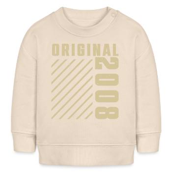 Original 2008 Authentisch 2008 Vintage Bursdag - Baby Organic Sweatshirt Baby Changer von Stanley/Stella - Natur - Vorne