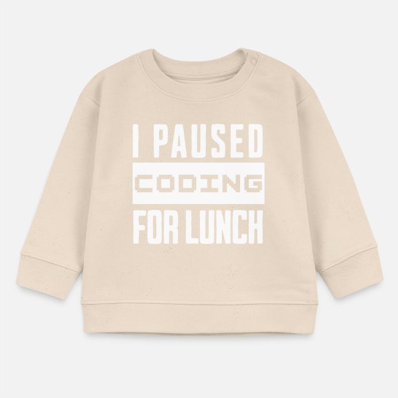 Codage de geeks, j’ai mis le codage en pause pour le déjeuner Sweat bébé bio Stanley/Stella