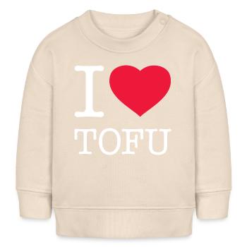 I LOVE TOFU - Baby Organic Sweatshirt Baby Changer von Stanley/Stella - Natur - Vorne