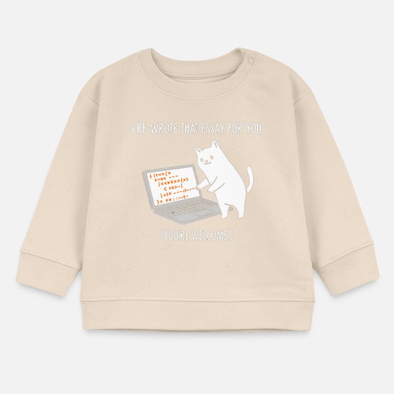 Code cat explains tasks Baby Sweatshirt by Stanley/Stella