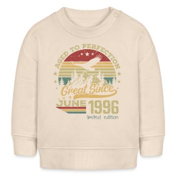 28 years old Aged to Perfection born in June 1996 - Baby Sweatshirt by Stanley/Stella - soft Ecru - Front