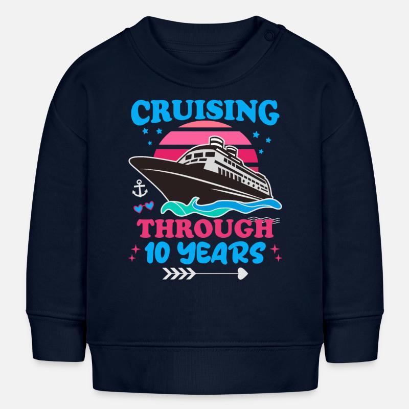 Croisière jusqu’au 10e anniversaire de mariage - Sweat bébé bio Stanley/Stella - bleu marine