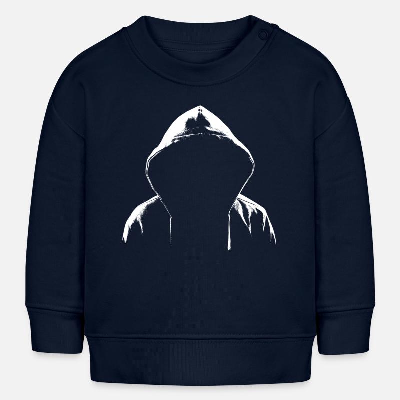 Sweat à capuche Style Hacker - Sweat bébé bio Stanley/Stella - bleu marine