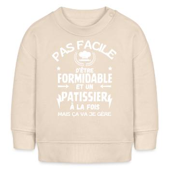 HERVORRAGENDER KONDITOR - Baby Organic Sweatshirt Baby Changer von Stanley/Stella - Natur - Vorne
