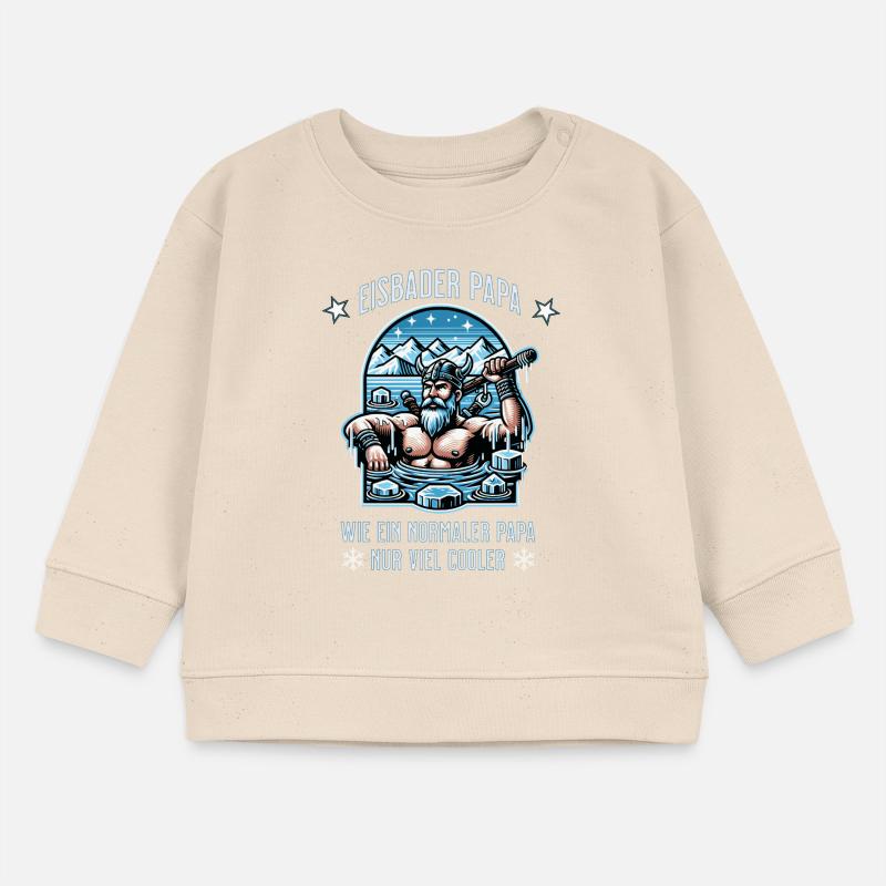 Der Wikinger Eisbader – Eisbaden im ewigen Eis Baby Organic Sweatshirt Baby Changer von Stanley/Stella
