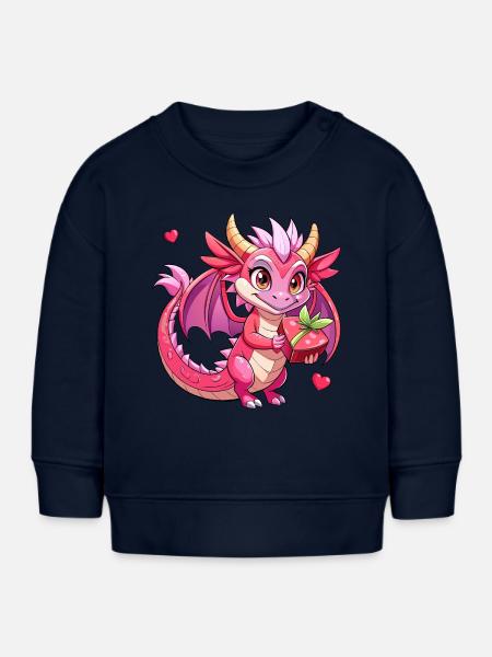 Farbenfroher Drache - Baby Organic Sweatshirt Baby Changer von Stanley/Stella - Navy