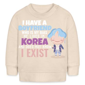 J’ai un petit ami Kpop Idol Fan K Drama Lover I - Sweat bébé bio Stanley/Stella - écru doux - Devant