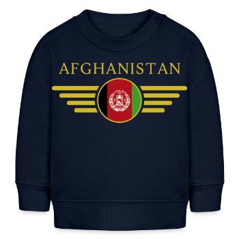 Ich liebe Afghanistan, Eleganz Stil Design T-Shirt - Baby Organic Sweatshirt Baby Changer von Stanley/Stella - Navy - Vorne