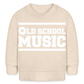 Musique old school - Sweat bébé bio Stanley/Stella - écru doux - Devant