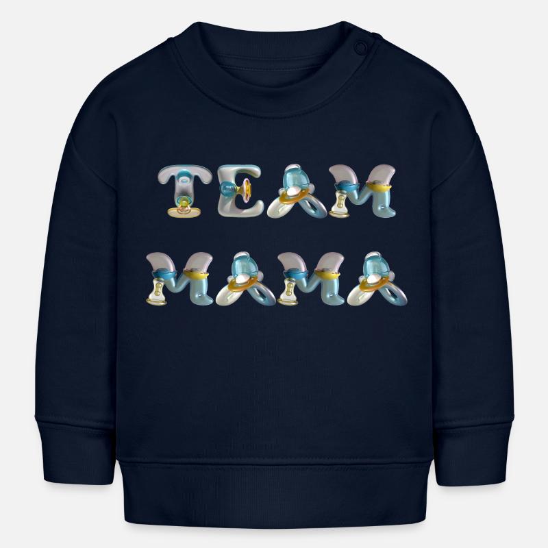 Équipe Mama Pacifier - Sweat bébé bio Stanley/Stella - bleu marine