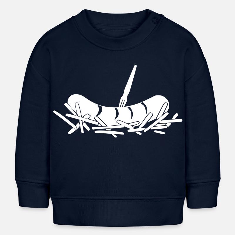 Frites currywurst - Sweat bébé bio Stanley/Stella - bleu marine