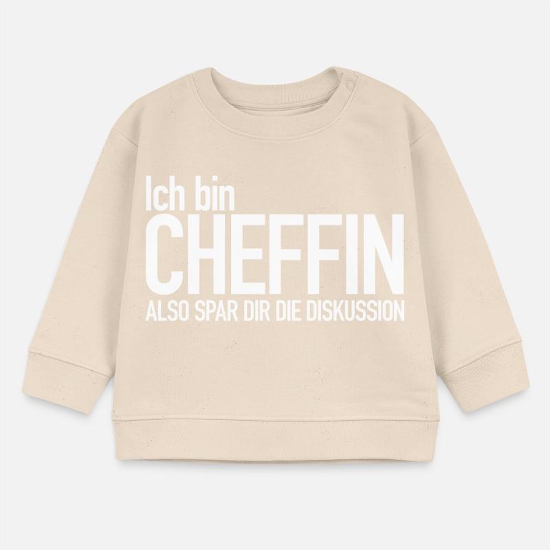 Ich bin Chefin... Baby Organic Sweatshirt Baby Changer von Stanley/Stella