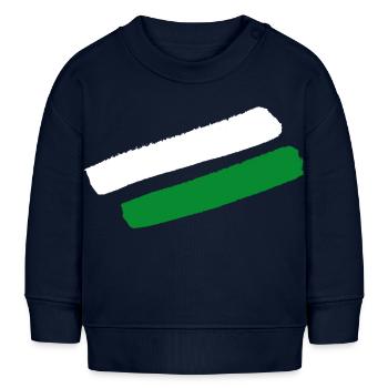 Steiermark Style Streifen - Baby Organic Sweatshirt Baby Changer von Stanley/Stella - Navy - Vorne