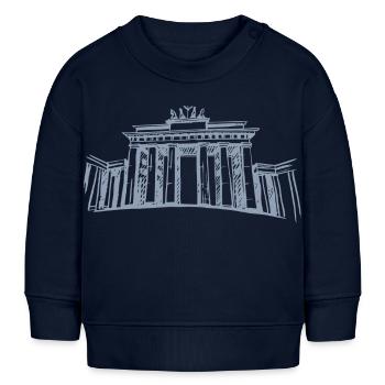 Porte de Brandebourg de Berlin - Sweat bébé bio Stanley/Stella - bleu marine - Devant