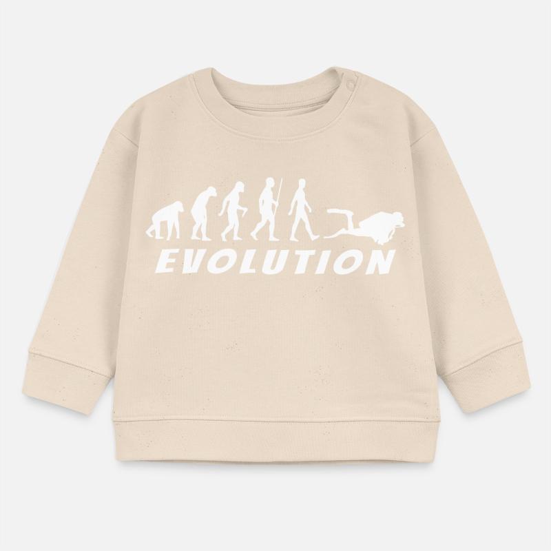 Evolution Plongeur blanc Sweat bébé bio Stanley/Stella